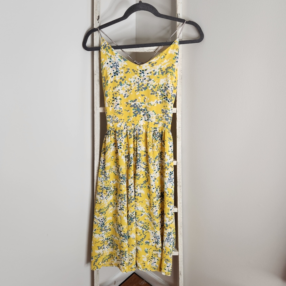 Sessun womens large aomori sun moss printed floral flowy dress